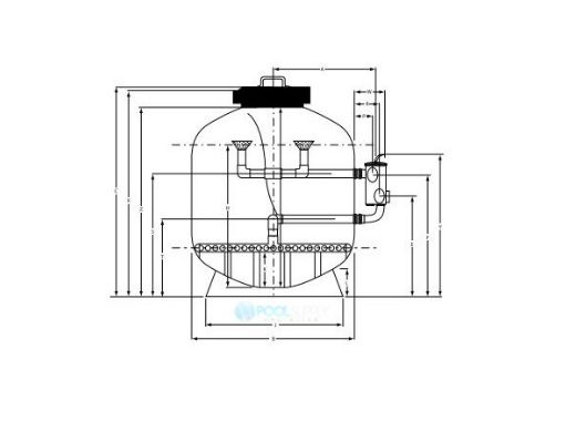 Waterco Sm Micron Side Mount Sinking Bead Filter Black