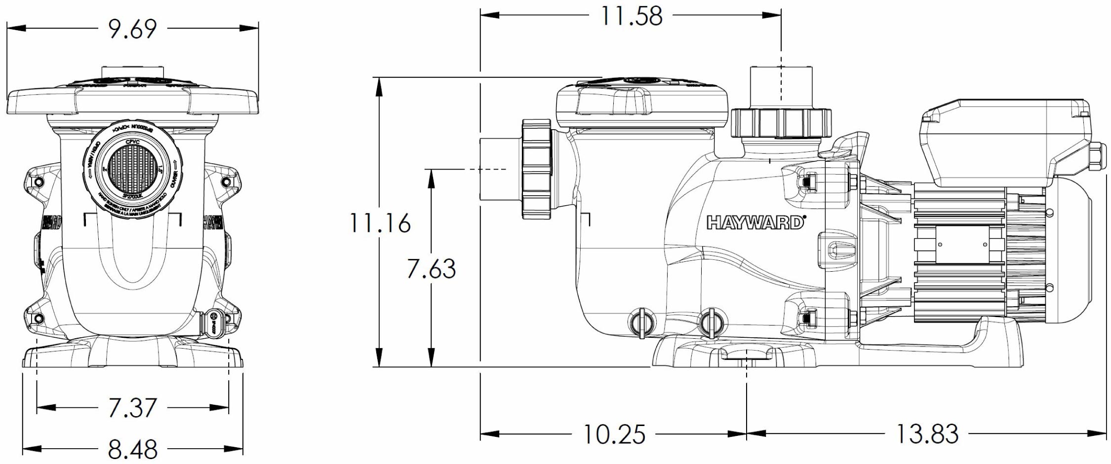 Hayward MaxFLo VS Variable Speed Pool Pump | SP2302VSP