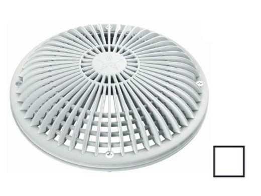 AquaStar Pool Products 24NF101 24 Sq White Flat Drain Cover