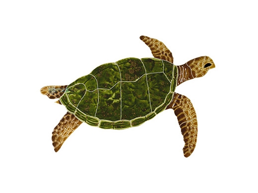 Artistry In Mosaics Sea Turtle Natural Mosaic | Small - 9