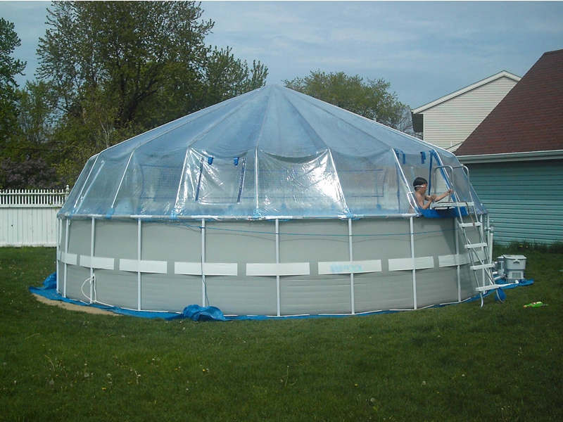 above ground pool dome screen