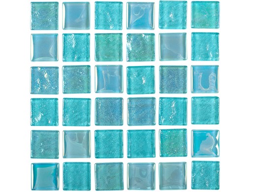 National Pool Tile Equinox 1x1 Glass Tile | Icy Teal | EQX-WINTER