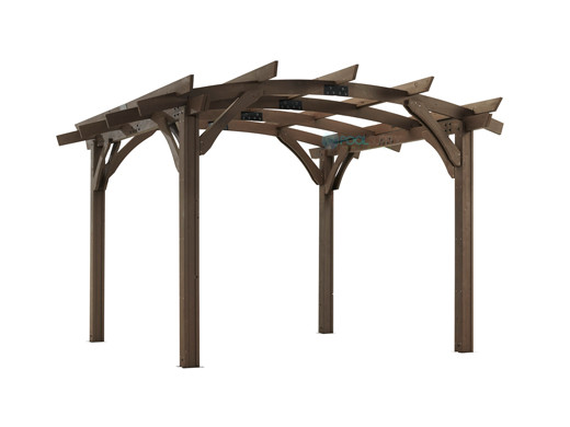 Outdoor GreatRoom Pergola Kit | 12' X 12' Mocha Sonoma Wood | SONOMA12 ...