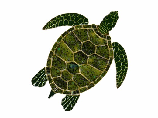 Ceramic Mosaic Green Sea Turtle | 10