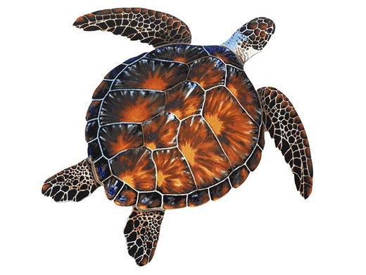 Porcelain Mosaic Sea Turtle Brown | 10