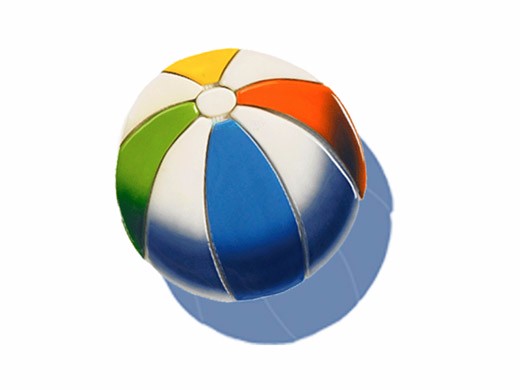 Ceramic Mosaic Beach Ball with Shadow | 6