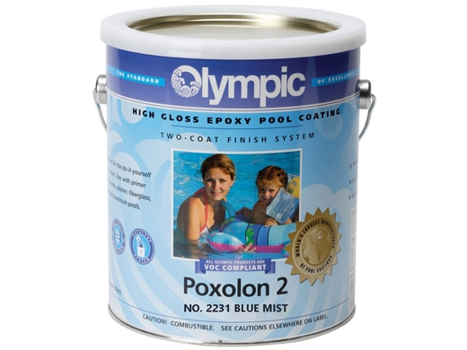 Olympic Poxolon 2 Epoxy Paint - Blue Mist - Pool Supply Unlimited ...