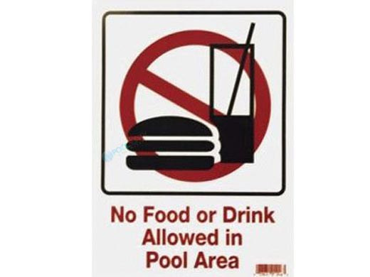 No Food Or Drink Allowed In Pool Area 9inches X 12inches Sw 46 