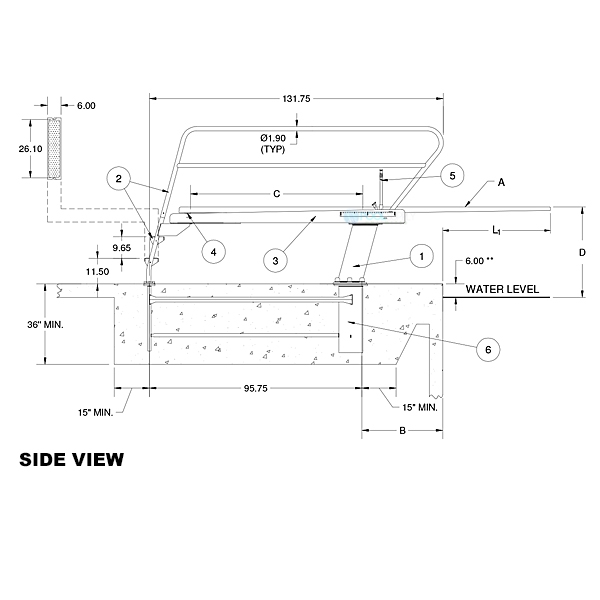 S.R. Smith Deluxe Tower 1 Meter, Heel Mount | CAT-1M-203H