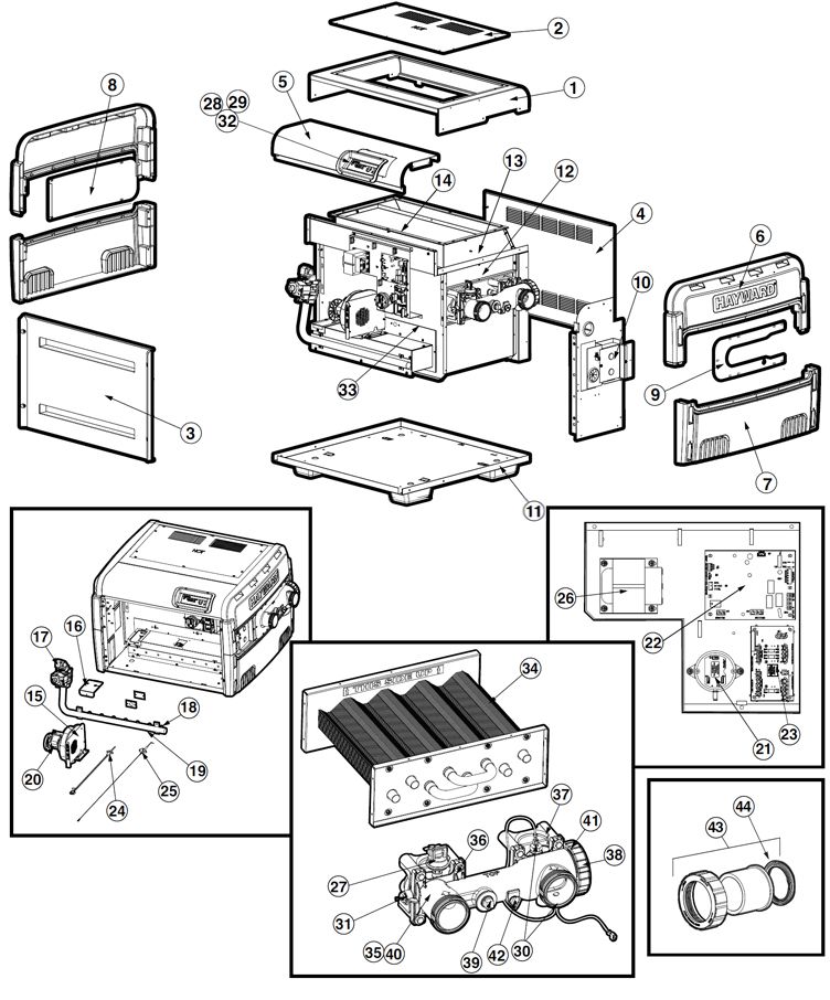 Pool Supply Unlimited Hayward Universal HSeries Low NOx Induced