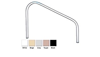 Saftron Deck Mounted 2-Bend Handrail Pair | .25" Thickness 1.90" OD | 40"W x 24"H | White | DR-240-W