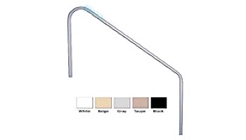 Saftron Deck To Pool mounted 2-Bend Handrail | .25_quot; Thickness 1.90_quot; OD | 48_quot;W x 32_quot;H | Taupe | DTP-248-T