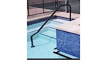 Saftron Deck To Pool Mounted 3-Bend Handrail | .25" Thickness 1.90" OD | 48"W x 32"H | White | DTP-348-W