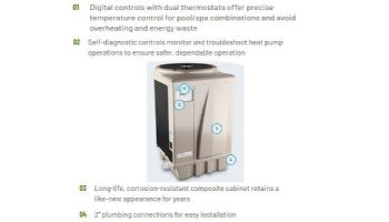 Pentair UltraTemp Heat and Cool Pump | 140K BTU Heat | 80K BTU Cool 230V | Titanium Heat Exchanger | Digital Controls | Almond | 460958