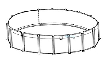 Chesapeake 24' Round Resin 54" Sub-Assy for CaliMar® Above Ground Pools | 5-4924-138-54