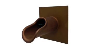 Black Oak Foundry Roman Scupper with Square Backplate | Brushed Nickel Finish | S55-BN Square