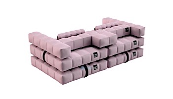 Pigro Felice Modul_#39;Air 2-in-1 Inflatable Sofa Double Lounger Pool Float | Rose Pink | 921986-RPINK