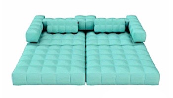 Pigro Felice Modul'Air 2-in-1 Inflatable Sofa Double Lounger Pool Float | Aquamarine Green | 921986-AGREEN