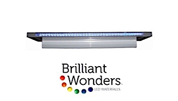 Brilliant Wonders 60" LED Waterfall Back Port | 6" Lip | 100 Ft. Cord | White | 25677-530-000