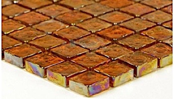 Artistry In Mosaics Poured Series - Amber Glass Tile | 1" x 1" | GP82323N1