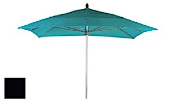 Ledge Lounger Select Umbrella | 6' Square 2" Black Pole | Standard Fabric Colors | LL-U-S-6SQPP-K-STD