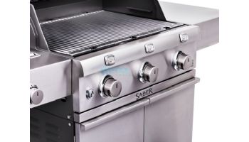 SABER Deluxe 3-Burner Stainless Steel Free Standing Propane Gas Grill | R50CC0317