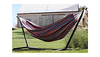 Vivere Double Polyester Hammock with Stand | 9-Foot Techno | C9POLY-11