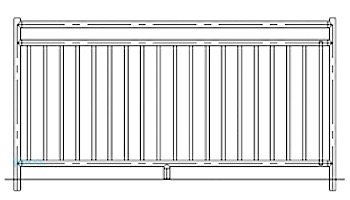 Saftron 2400 Series Pool Fencing | 48" H x 8' W Sections | Gray | FS-2400-4896-G