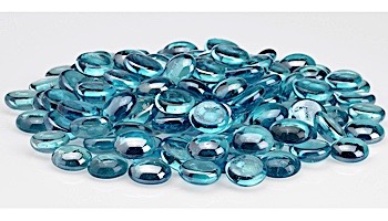 American Fireglass Half Inch Fire Beads Collection | Aqua Blue Luster Fire Beads | 10 Pound Jar | FB-AQULST-J