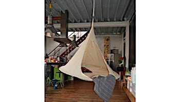 Vivere Double Cacoon Hanging Chair Natural White CACDW1