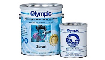 Olympic Zeron Epoxy Pool Paint Kit | Paint + Catalyst 1-Gallon | Spanish Blue | 7277 G 7277-GL