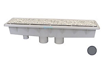 Pentair In-Floor formerly A&A Manufacturing AVSC Dual Suction Pebble Top Channel Drain | White | 571508 | 289101