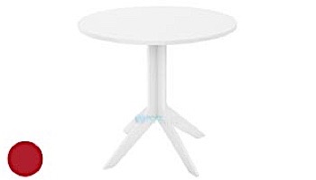 Ledge Lounger Mainstay Collection 30_quot; Round Outdoor Bistro Table | Red | LL-MS-BT-30RD-RD