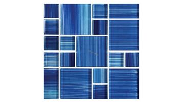 Artistry In Mosaics Watercolors Series Glass Tile | Caribbean Blue Mixed | GW8M2348B11