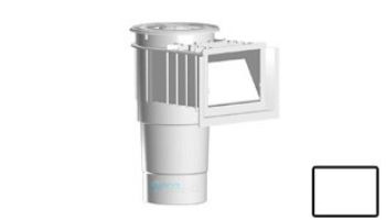 AquaStar Flow Star Skimmer with Water Stop Face, Float Assembly, Basket, Lid, Adjustable Collar and 6_quot; Socket Sump | White | SKR101F