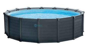 Intex Graphite Gray Panel Pools Above Ground Pool Package | 15_#39; 8_quot; Round x 49_quot; Tall | 26383EH