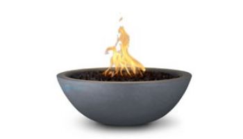 The Outdoor Plus 27_quot; Sedona Concrete Fire Bowl | 12V Electronic Ignition - Natural Gas | Gray | OPT-27RFOE12V-GRY-NG
