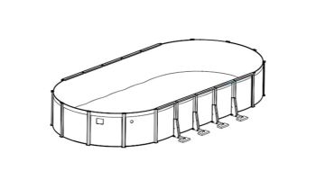 Chesapeake 8' x 12' Oval Above Ground Pool | Basic Package 54" Wall | 182217