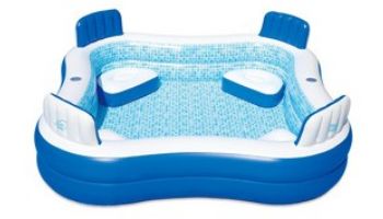 Blue Wave Premier Inflatable Family Swimming Pool with Cover | 8.75_#39; x 8.75_#39; Rectangular 26_quot; Deep | NT6126