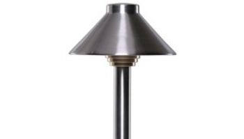 Sollos Traditional Hat LED Path Light Fixture | 4_quot; Hat 12_quot; Stem | Stainless Steel | PTH040-SS-12 915562