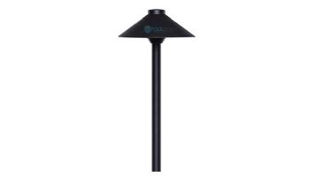 Sollos Straight Hat LED Path Light Fixture | 7.5" Hat 12" Stem | Arquitectural Aluminum - Textured Black | PSH075-TB-12 911021