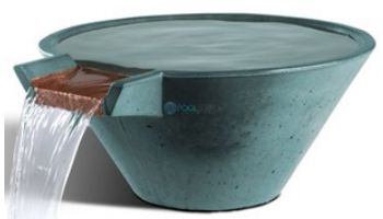 Slick Rock Concrete 22_quot; Conical Cascade Water Bowl | Seafoam | No Liner | KCC22CNL-SEAFOAM