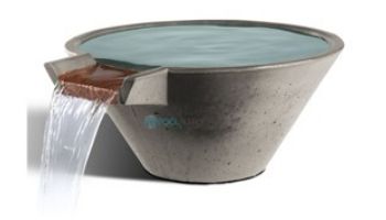 Slick Rock Concrete 22_quot; Conical Cascade Water Bowl | Shale | No Liner | KCC22CNL-SHALE