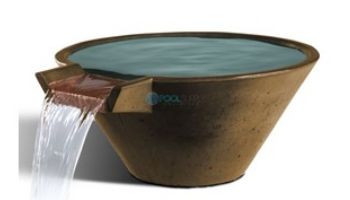 Slick Rock Concrete 22_quot; Conical Cascade Water Bowl | Umber | No Liner | KCC22CNL-UMBER