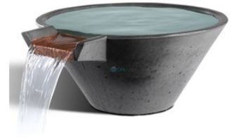 Slick Rock Concrete 29_quot; Conical Cascade Water Bowl | Gray | No Liner | KCC29CNL-GRAY
