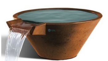 Slick Rock Concrete 29_quot; Conical Cascade Water Bowl | Copper | No Liner | KCC29CNL-COPPER