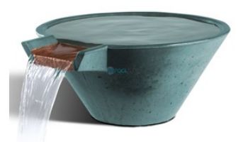 Slick Rock Concrete 29_quot; Conical Cascade Water Bowl | Denim | No Liner | KCC29CNL-DENIM