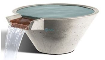 Slick Rock Concrete 29_quot; Conical Cascade Water Bowl | Great White | No Liner | KCC29CNL-GREATWHITE