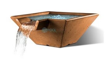 Slick Rock Concrete 29_quot; Square Cascade Water Bowl | Copper | No Liner | KCC29SNL-COPPER