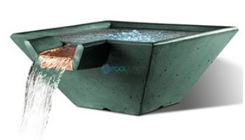 Slick Rock Concrete 29" Square Cascade Water Bowl | Rust Buff | No Liner | KCC29SNL-RUSTBUFF